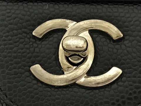 CHANEL Caviar Skin Caviar Skin Matelasse W No. 21 Shoulder Bag