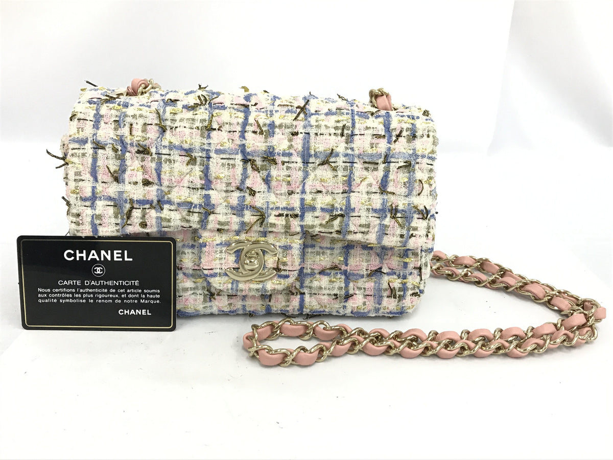 CHANEL Minimato Tweed Pink GP Shoulder Bag