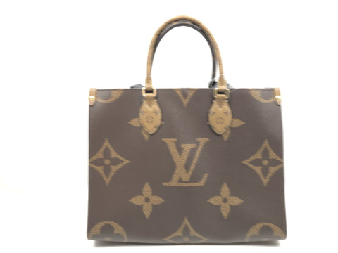 LOUIS VUITTON monogram bag giant monogram reverse on the go MM handbag 2WAY handbag