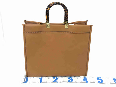 FENDI SUNSHINE LARGE BROWN TOTE BAG