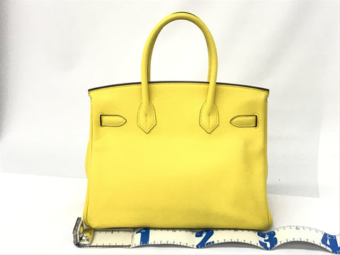 HERMES Birkin 30 Taurillon Novillo Jaune naple handbag