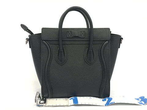 CELINE Luggage Nano Shopper Drummed Calf Handbag