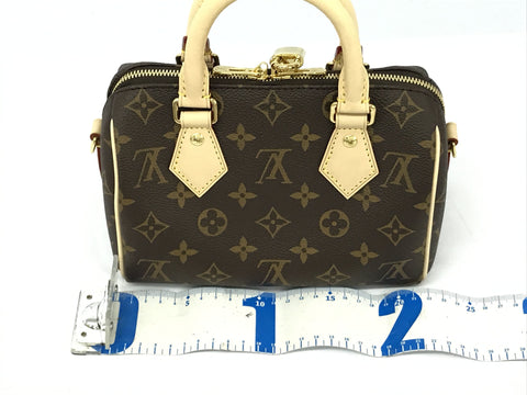 LOUIS VUITTON Monogram Speedy Bandouliere 20 Black M46234 Monogram Black IC Chip Handbag