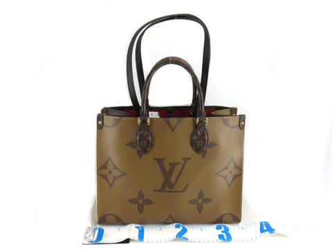 LOUIS VUITTON Louis Vuitton On The Go MM Monogram Reverse M45321 New Tote Bag