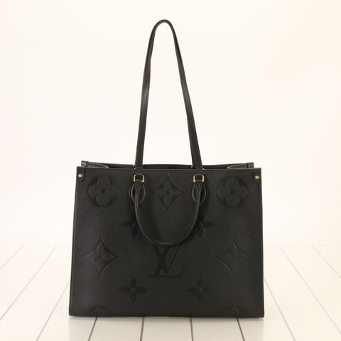 LOUIS VUITTON Monogram Implant On The Go Leather Tote Bag Tote Bag