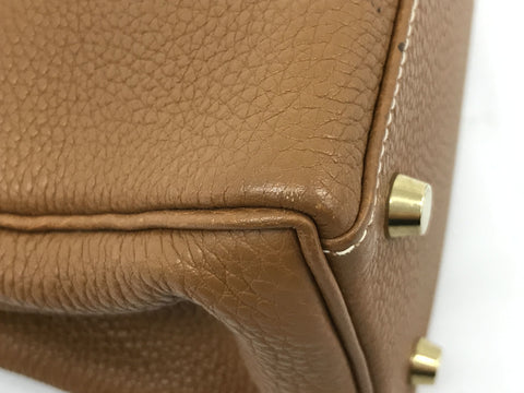 HERMES Kelly Kelly 28 Inner Stitch Gold Togo G Metal Fittings □E Engraved Handbag