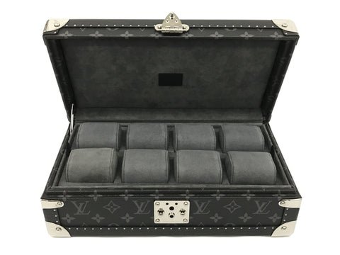 Louis Vuitton Monogram Coffret 8 Montre Watch Case Trunk - Brown