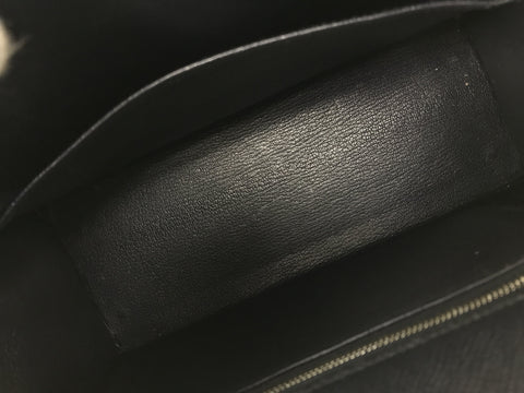 HERMES Kelly Kelly 25 outside stitching Blue Nui silver metal fittings Ebson Y engraving handbag