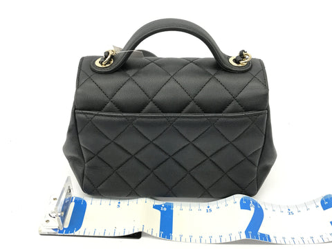 CHANEL CHANEL Top Handle 2WAY Shoulder Caviar Black GP Shoulder Bag