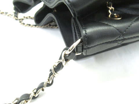 CHANEL drawstring shoulder matelasse here mark drawstring purse G card serial seal shoulder bag