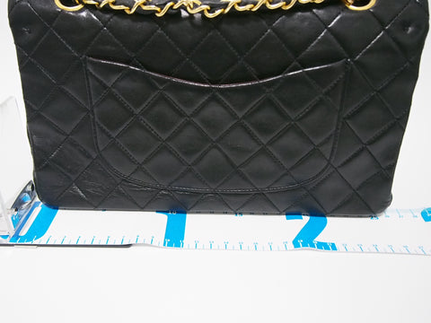 CHANEL lambskin W flap black [with seal card] No. 1 shoulder bag