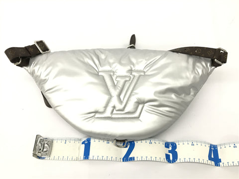 LOUIS VUITTON Maxi Bum Bag Down Silver Shoulder Bag