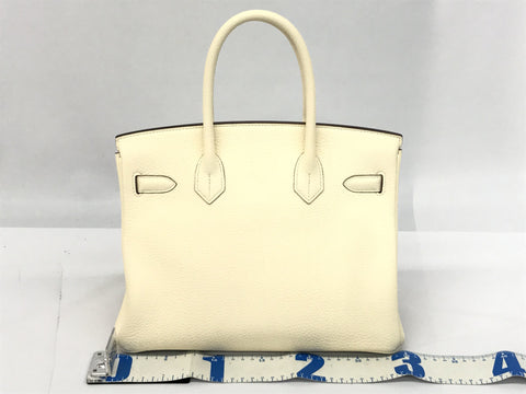 HERMES Birkin Birkin 30 Nata silver metal fittings U engraving handbag
