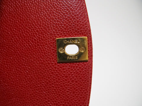 CHANEL Caviar Skin Diana Red [Seal Card Available] No. 2 Shoulder Bag