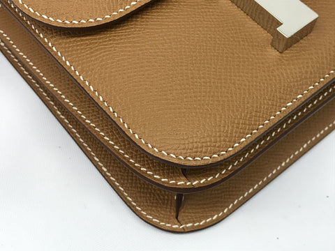 HERMES Constance Mini Vaux Epsom Gold SS U Shoulder Bag