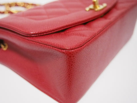 CHANEL Caviar Skin Diana Red [Seal Card Available] No. 2 Shoulder Bag