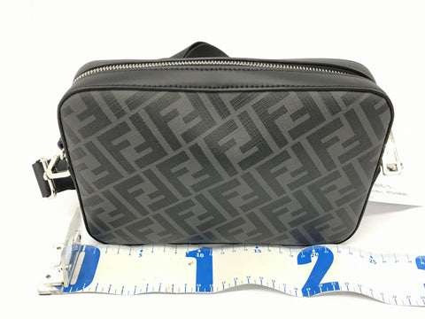 FENDI GRAY FABRIC BAG SHOULDER BAG