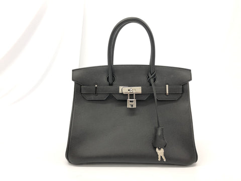 HERMES Birkin Birkin 30 Epson black SV metal fittings □P handbag