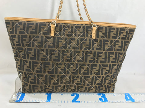 FENDI Zucca Pattern Zucca Chain Tote Bag Tote Bag