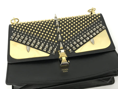 FENDI Kanai Studs Handbag 8BT283 A656 198-P-8241 Handbag