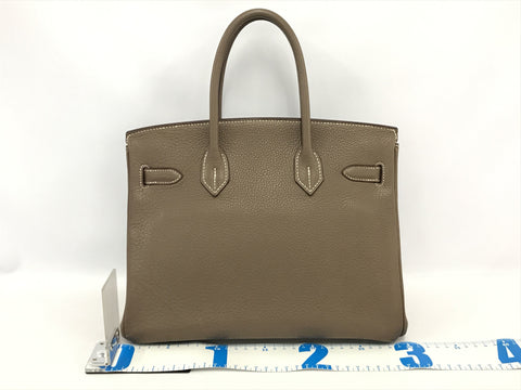HERMES Birkin Birkin 30 Etoupe Taurillon handbag