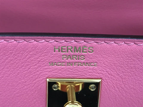 HERMES Kelly Kelly 25 Swift Rose Azare GP A handbag